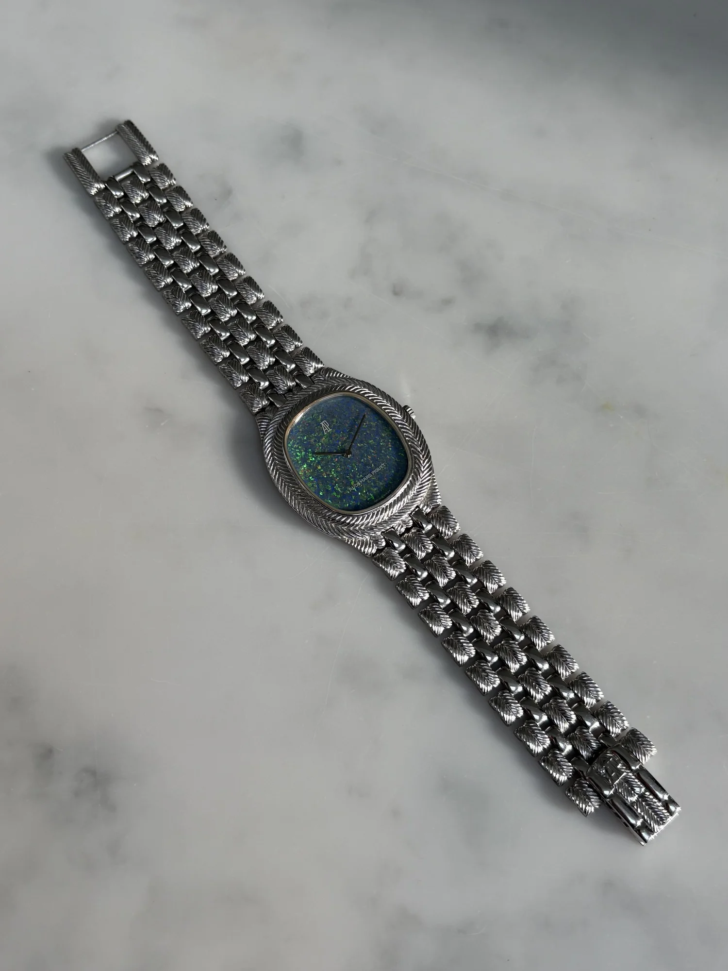 Audemars Piguet White Gold Feather Opal Stone Dial ref. 56455 BC
