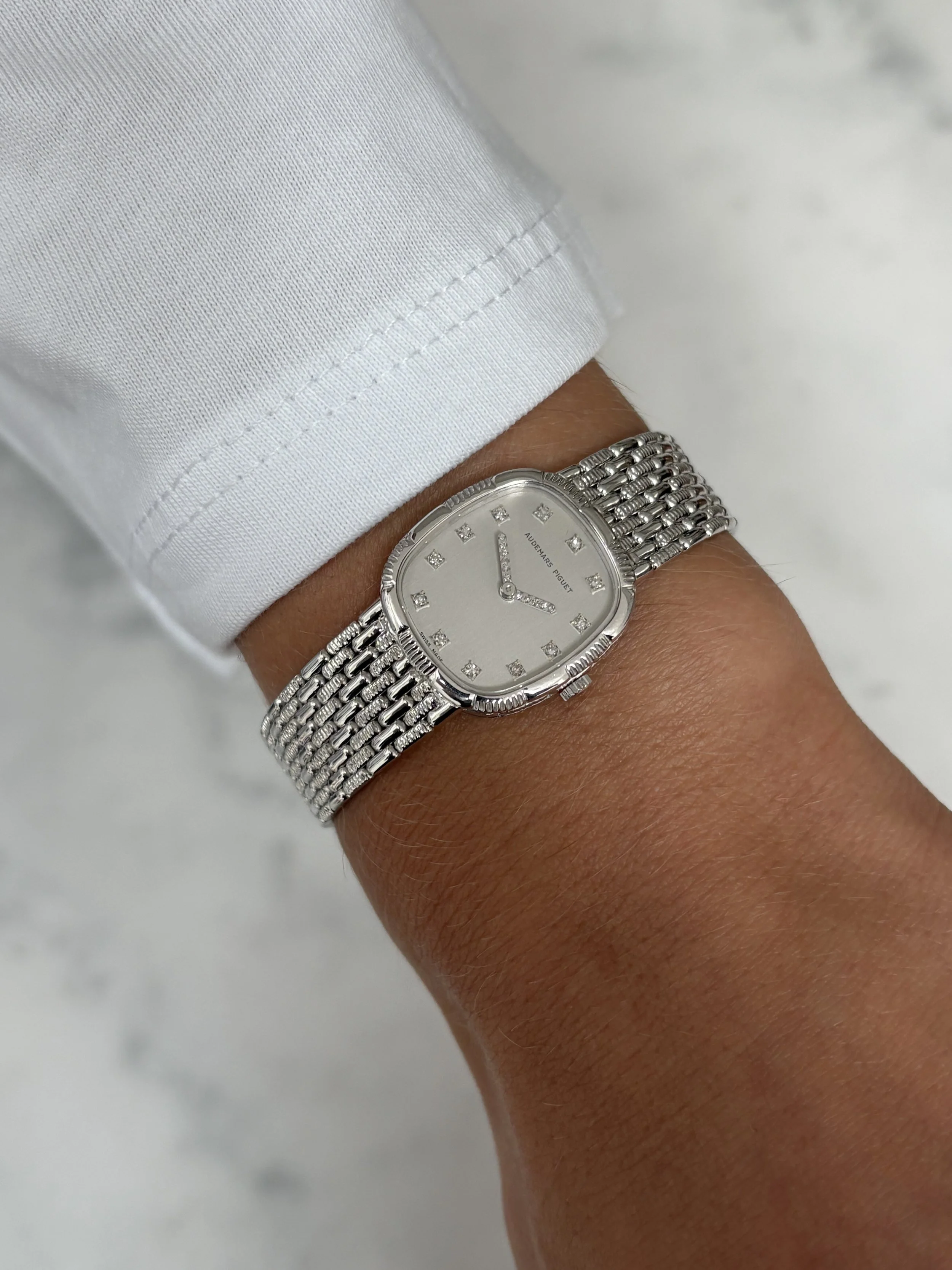 Audemars Piguet Mini Ellipse White Gold Diamond Hands & Indexes