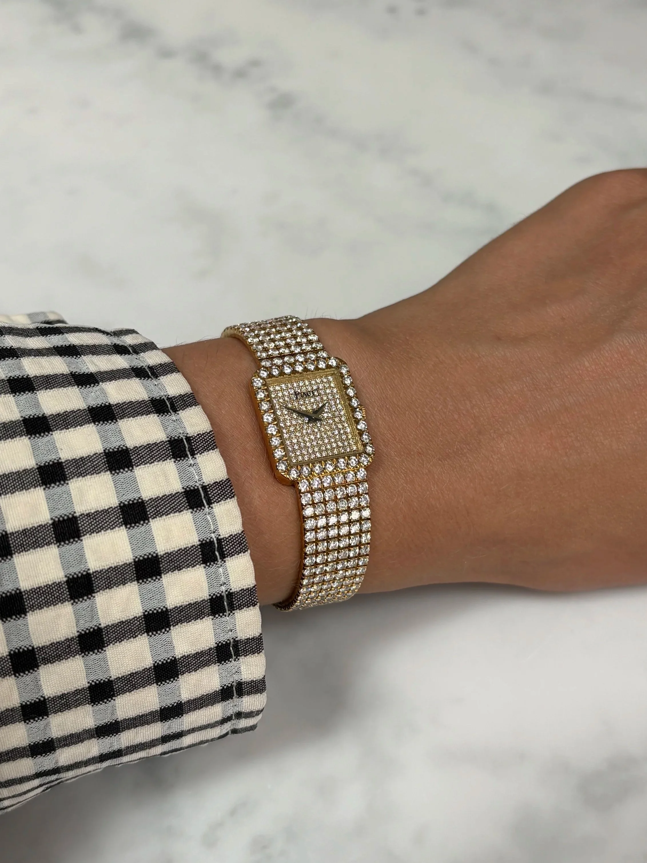 Piaget Baby Tank Yellow Gold Diamond Bracelet, Bezel & Dial ref. 83541 C626