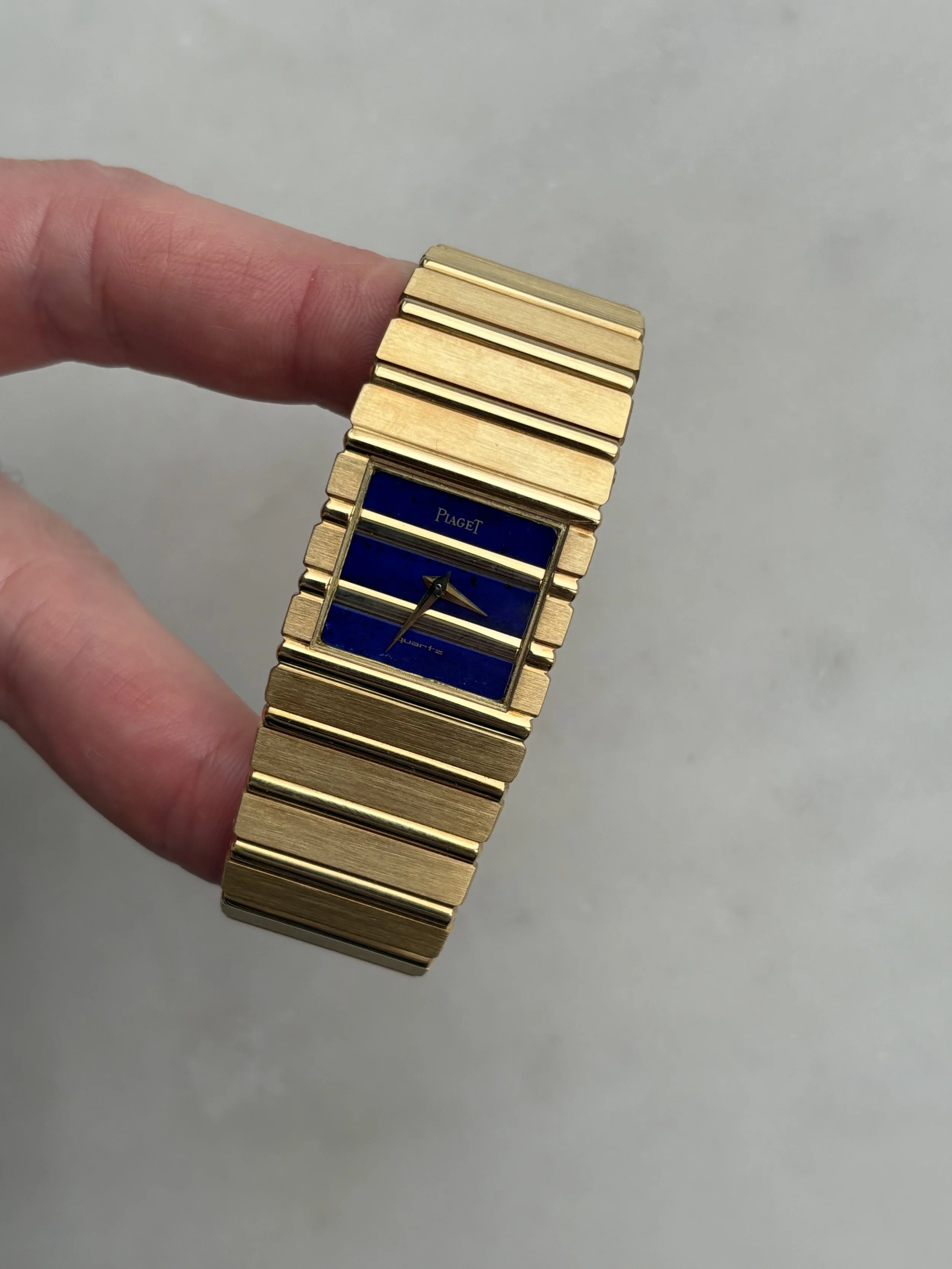 Piaget Polo Cuff Yellow Gold Lapis Lazuli Dial ref. 7131 C701