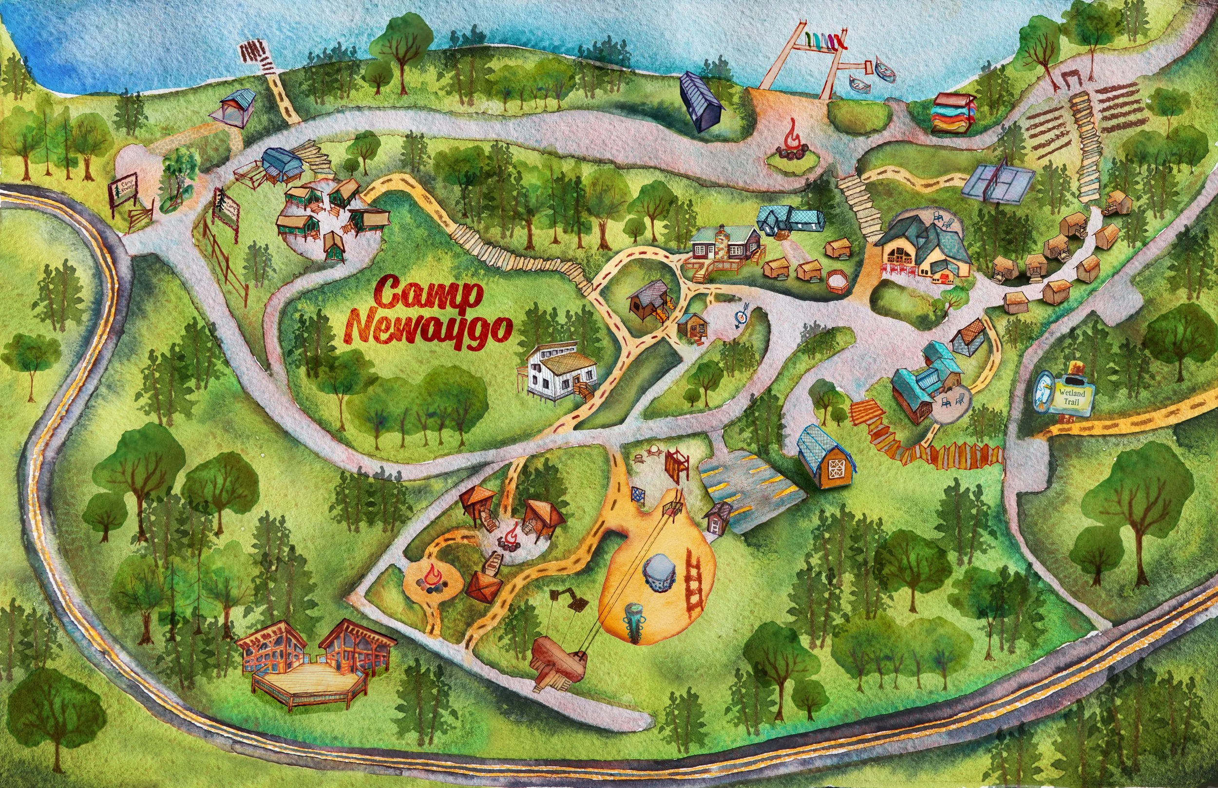 Illustrated Map of Camp Newaygo