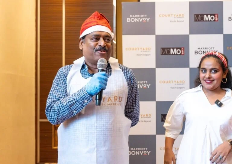 Kreol Travel Retail unveils Marriott’s Christmas cake at Cochin Duty Free