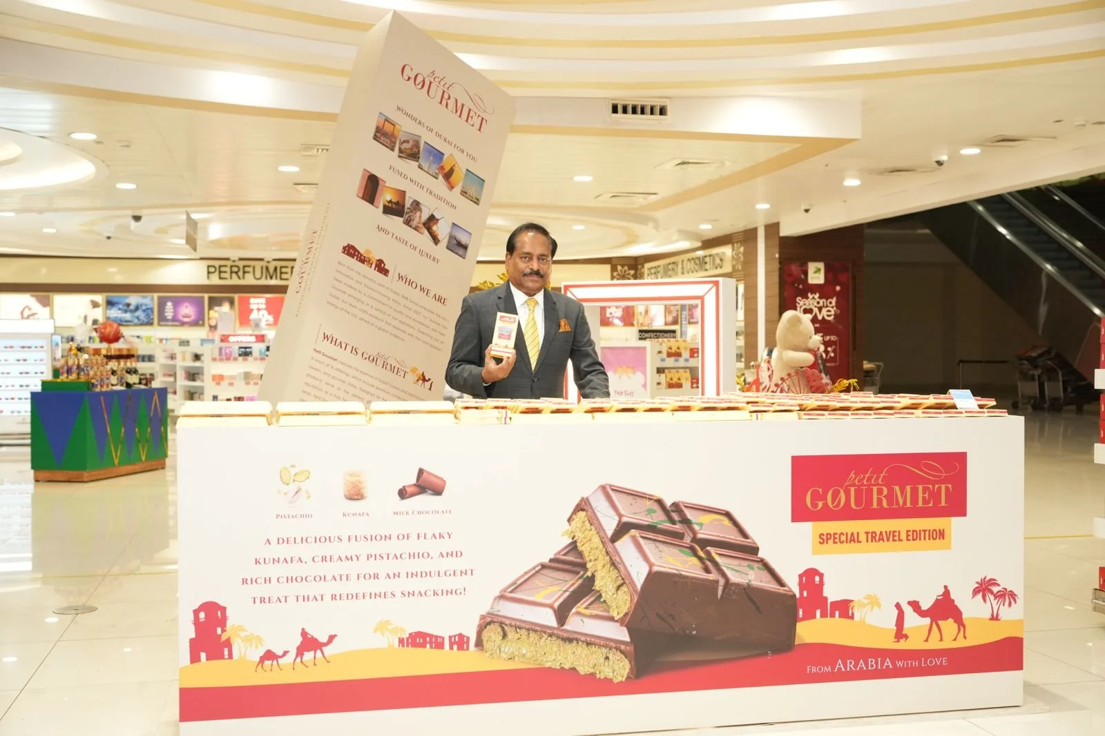 Kreol TR launches BMB’s Petit Gourmet Pistachio Kunafa Chocolate at Cochin Duty Free