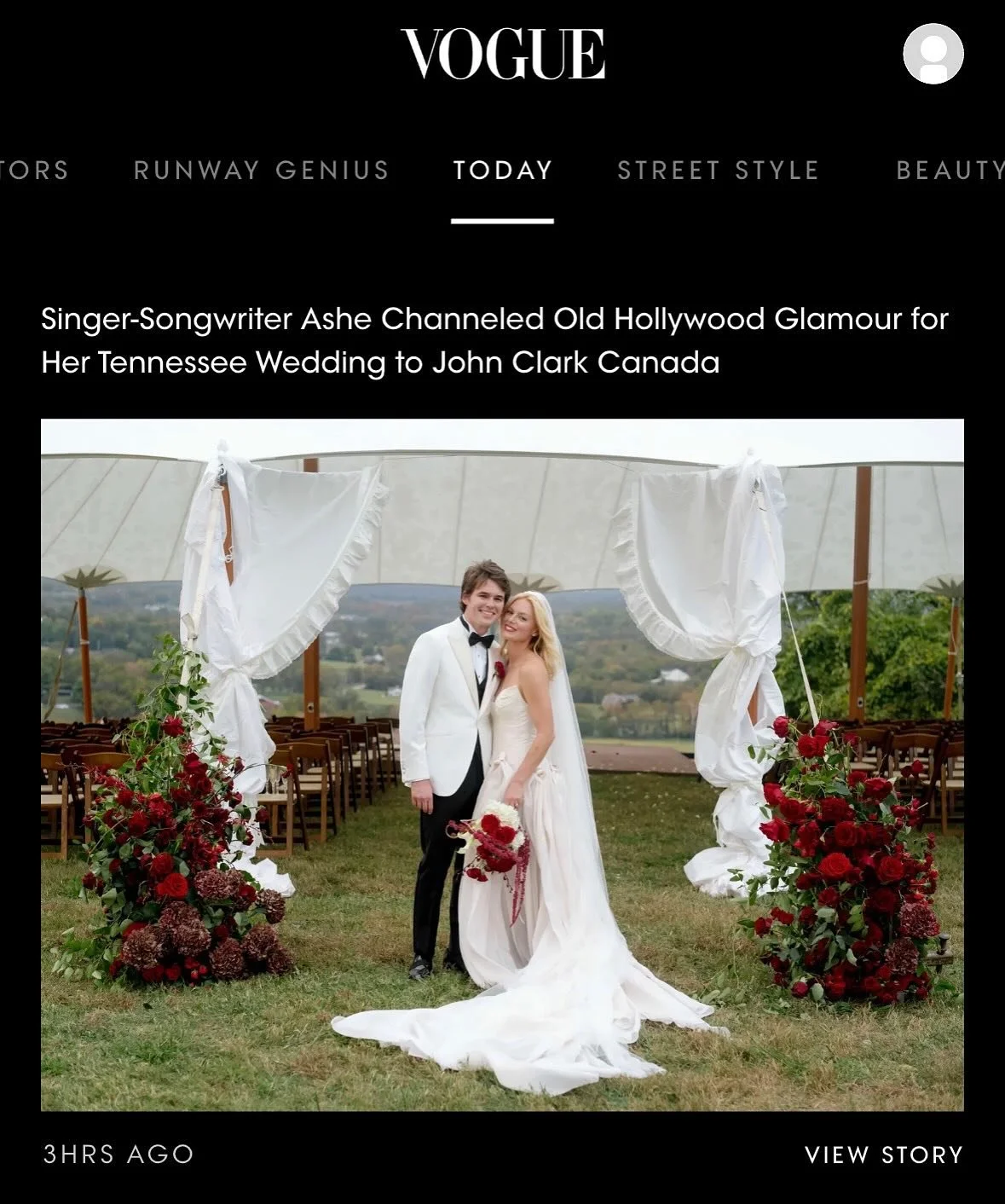 The sweetest exhale of a day &mdash; thank you to Ashlyn &amp; John for your trust and joyful dispositions! And thank you Vogue for the feature. 🫶

Video: @zz__films 
Second photographer: @erinfoxphoto 
Planning: @elizabethevents_ 
Florals: @echoeso