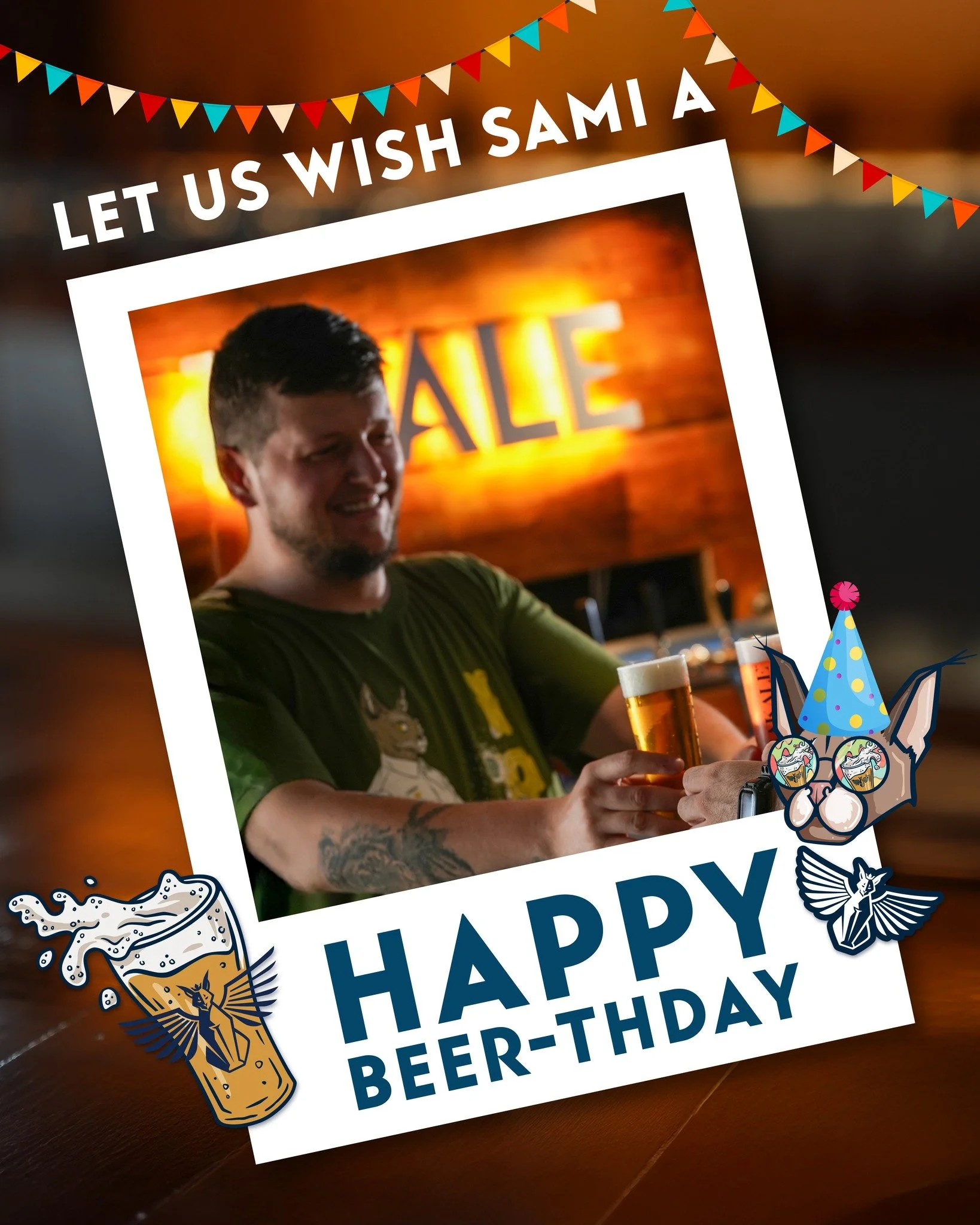 Drop by today and wish Sami a Happy Beer-thday!