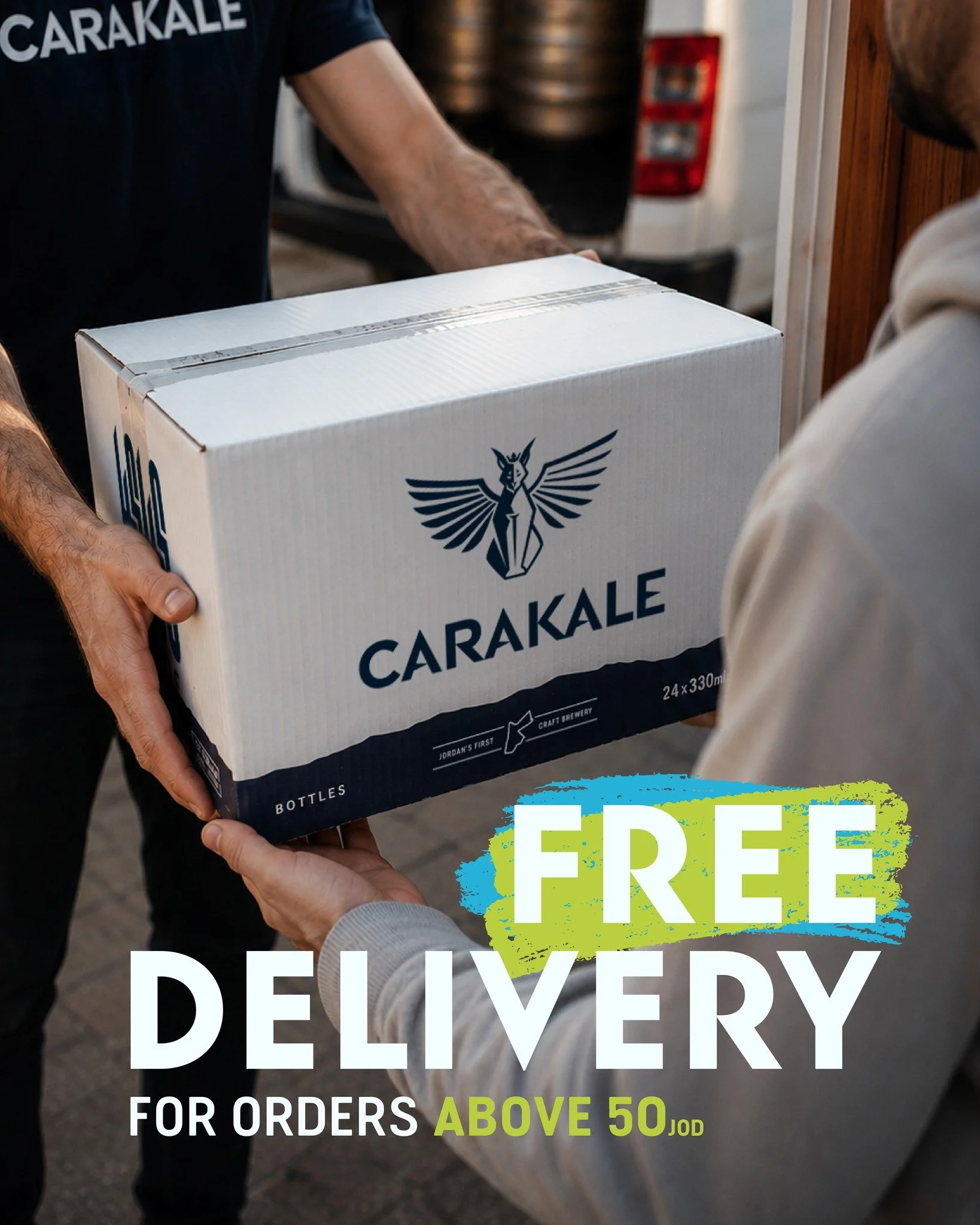 Stock up on your favorite brews and we'll bring them straight to your door!

#Carakale #BeerofJordan #DrinkLocal #Jordan #Lager