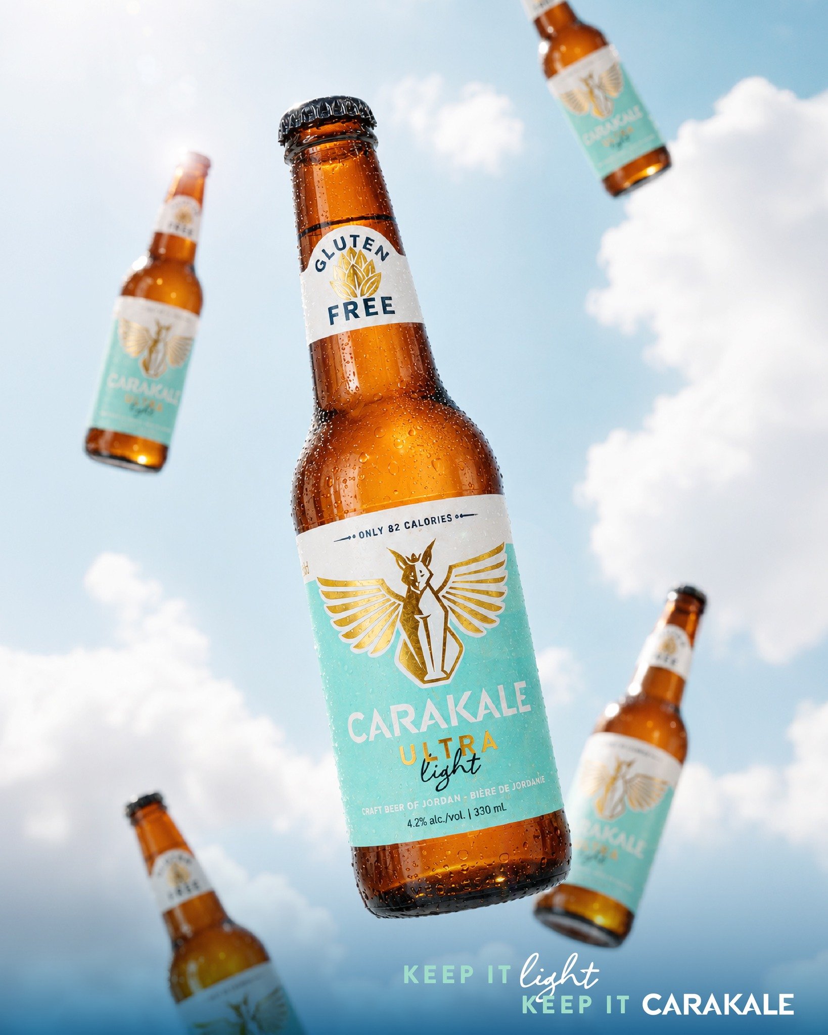 Low, light &amp; gluten free ☁️🧊

#Carakale #LowCalories #UltraLight #Light #BeerOfJordan
