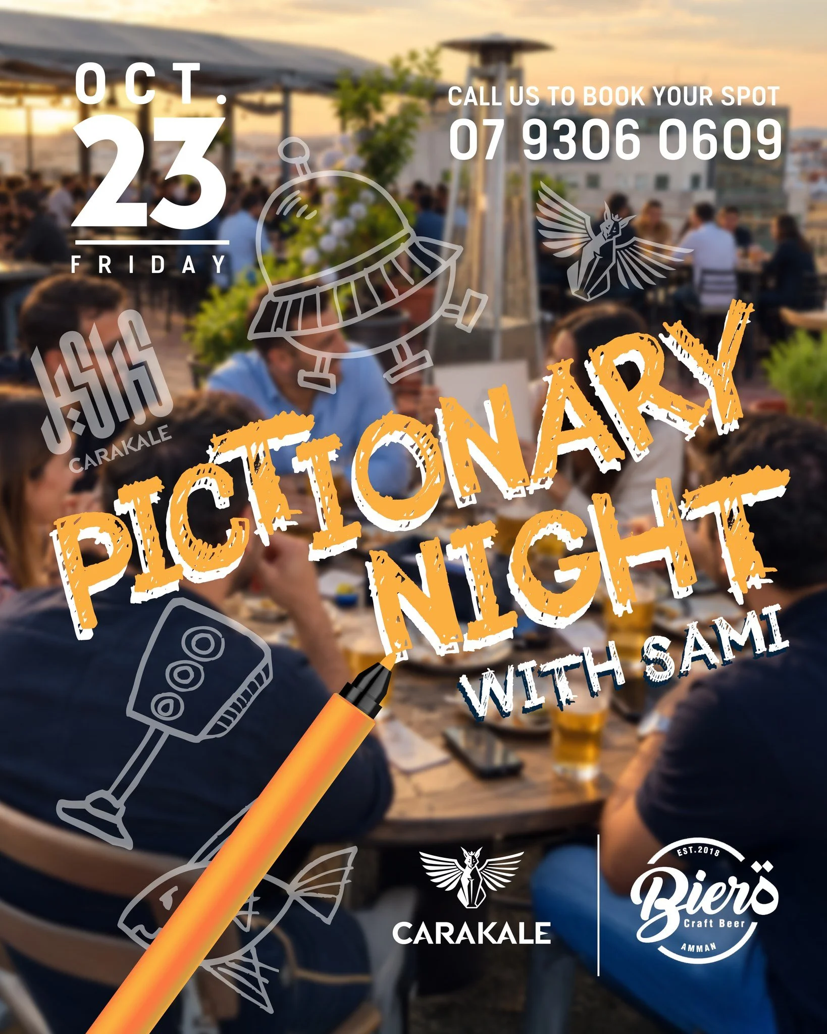 Good beer, great company, questionable drawings and great prizes 🏆
Join us Friday 23rd for Pictionary with Sami at Biera! 🍻🎨

#Carakale #GameNight #DrinkLocal #CraftBeerJordan