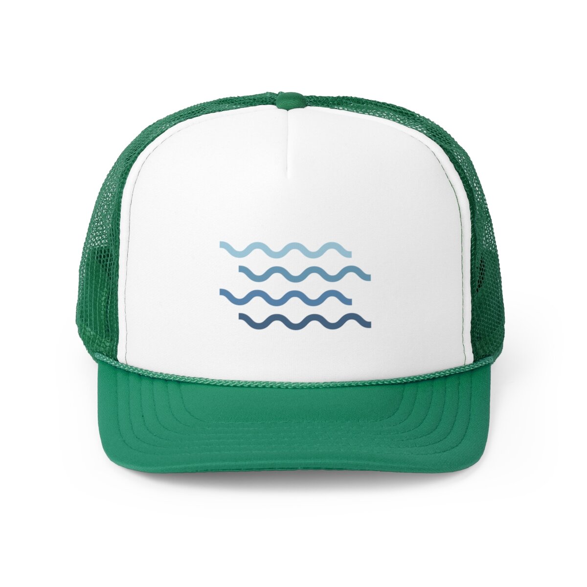 Trucker Cap with Clear Lake Waves Design