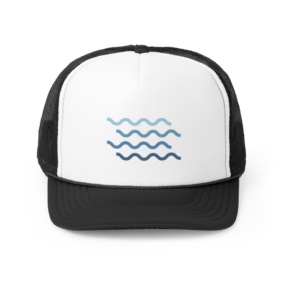 Trucker Cap with Clear Lake Waves Design