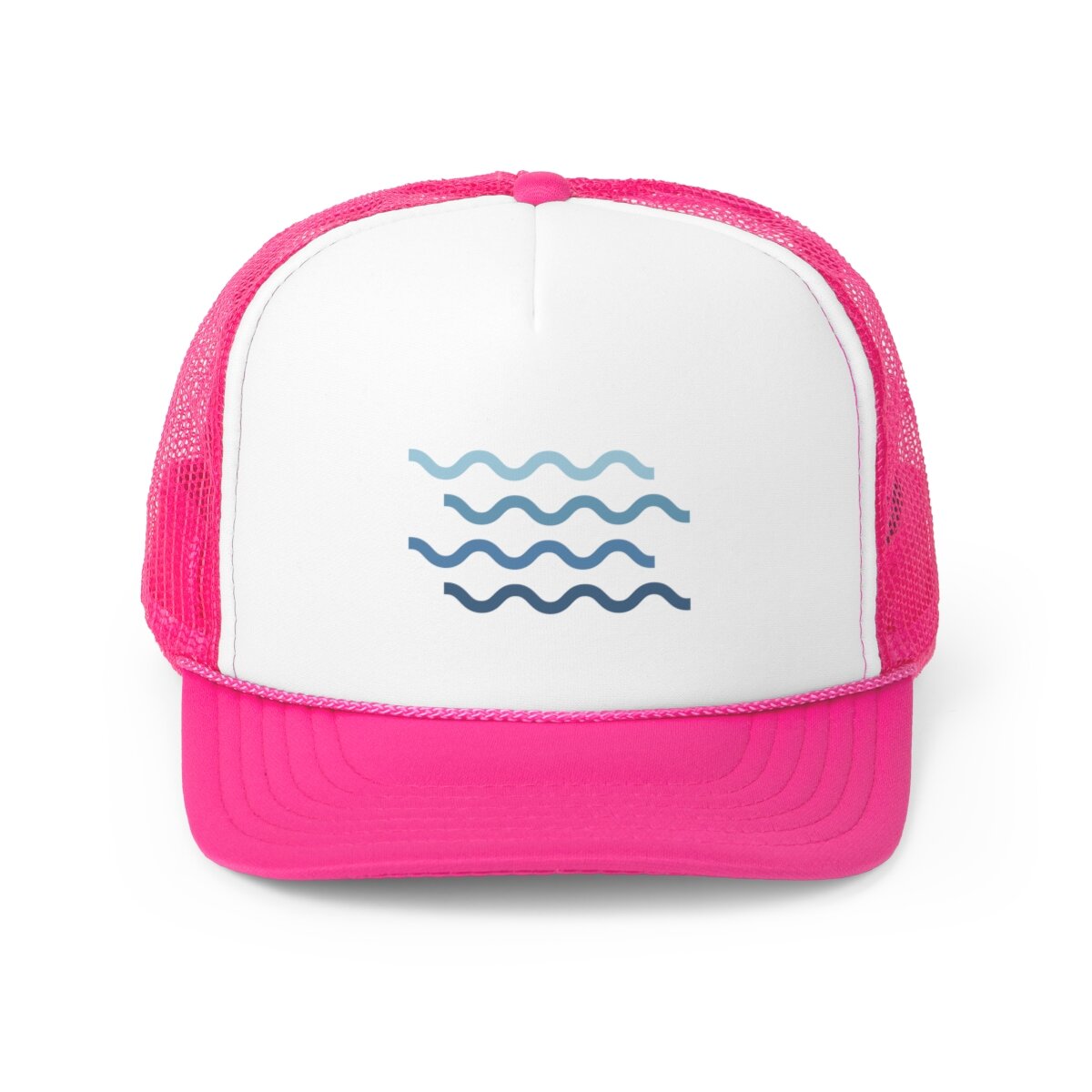 Trucker Cap with Clear Lake Waves Design