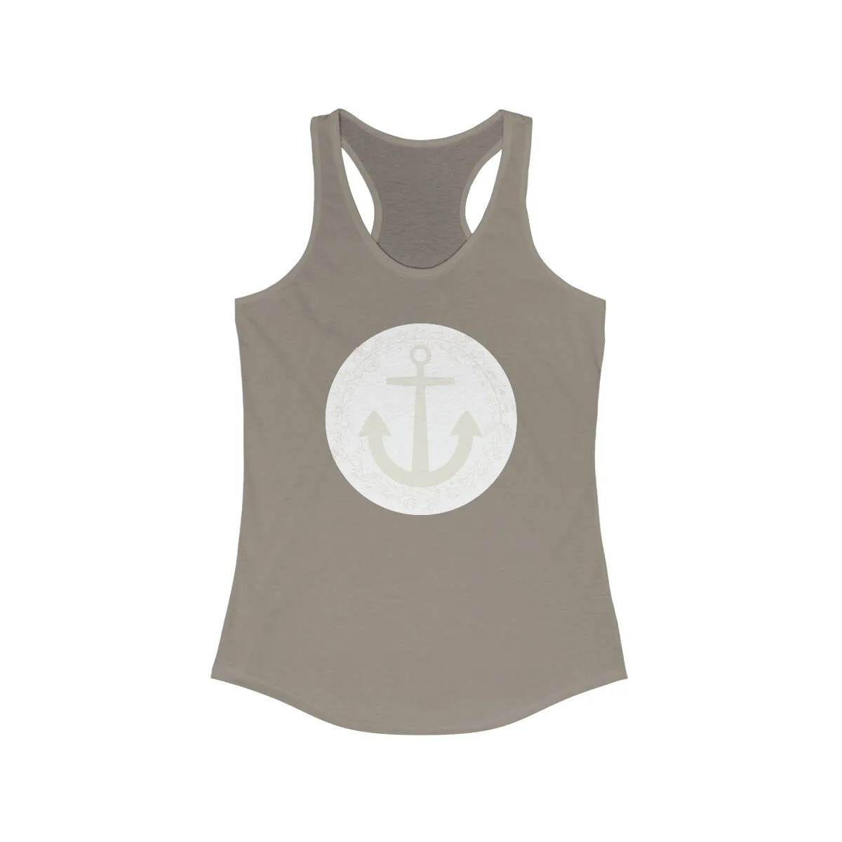 Lake Life Shop Floral Anchor Women's Ideal Racerback Tank