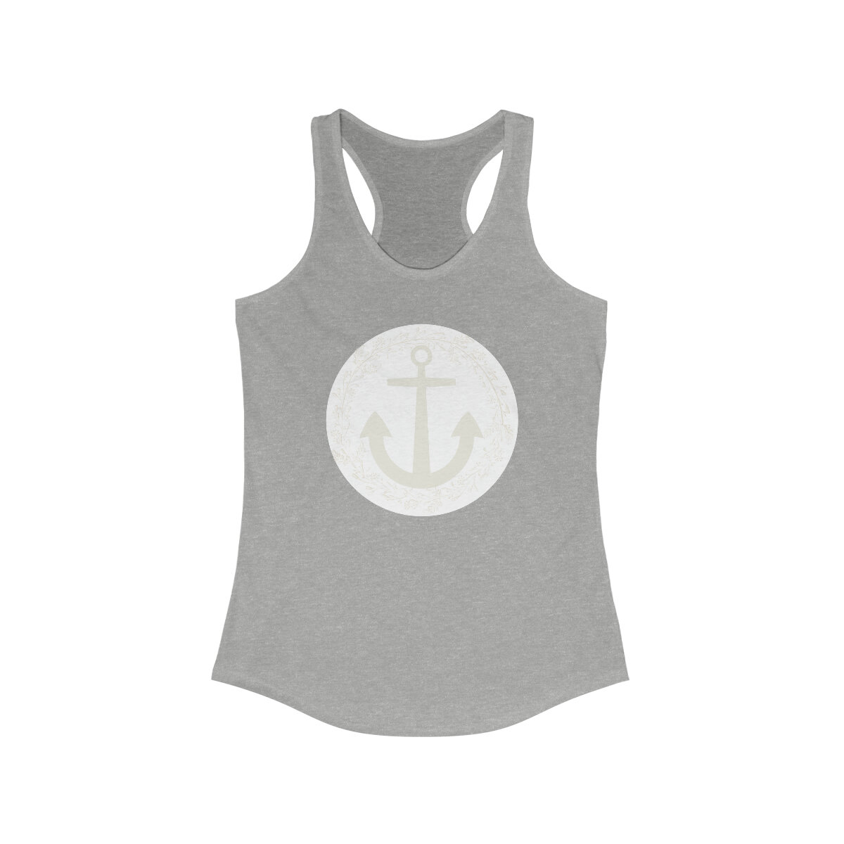 Lake Life Shop Floral Anchor Women's Ideal Racerback Tank