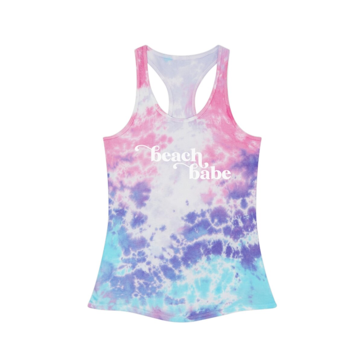 Women's Racerback Tank TopBeach Babe Tie Dye