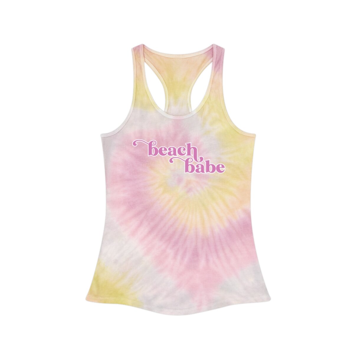Women's Racerback Tank TopBeach Babe Tie Dye