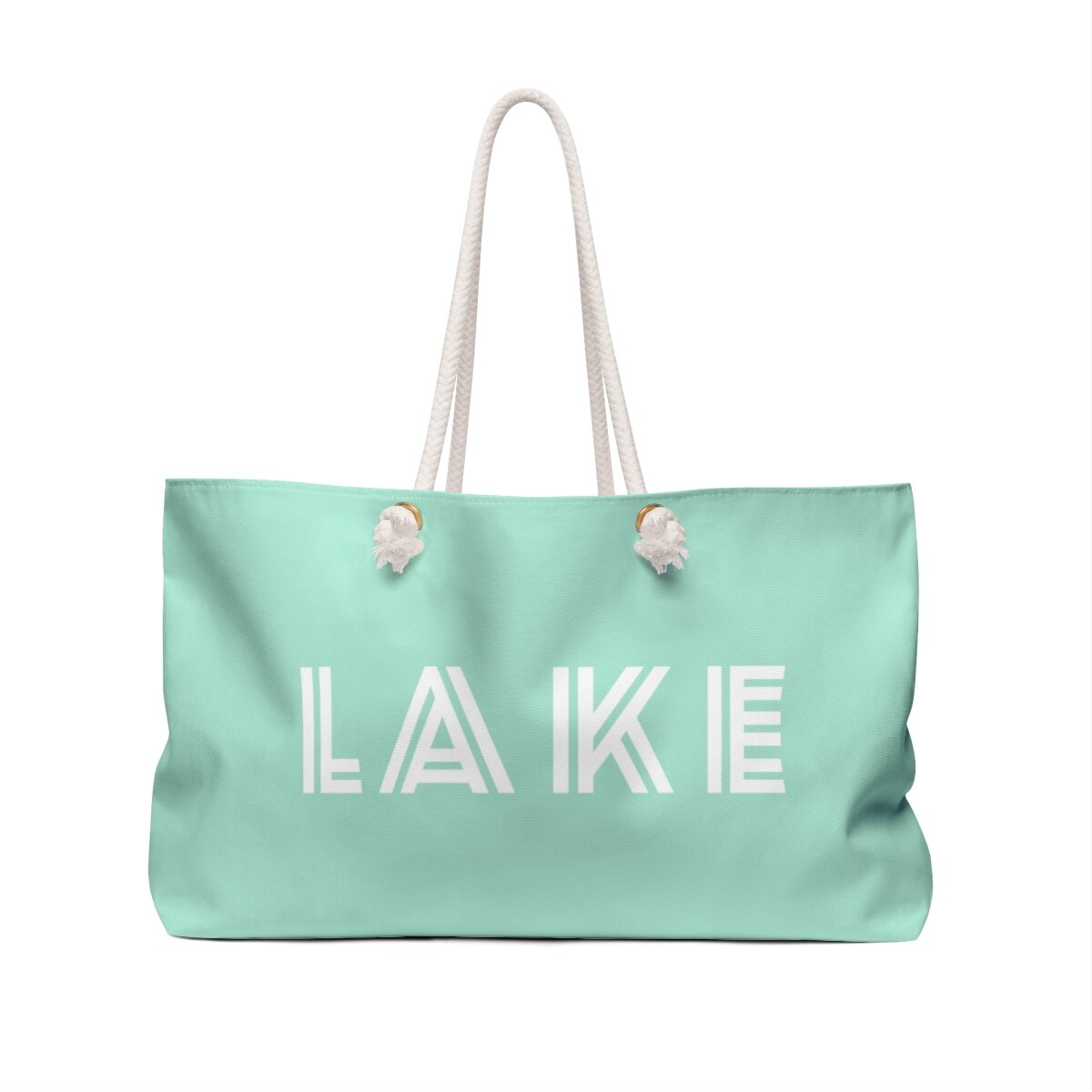 LAKE and Anchor Oversized Weekender Bag in Mint Zest with Rope Handle | Lake Life Shop
