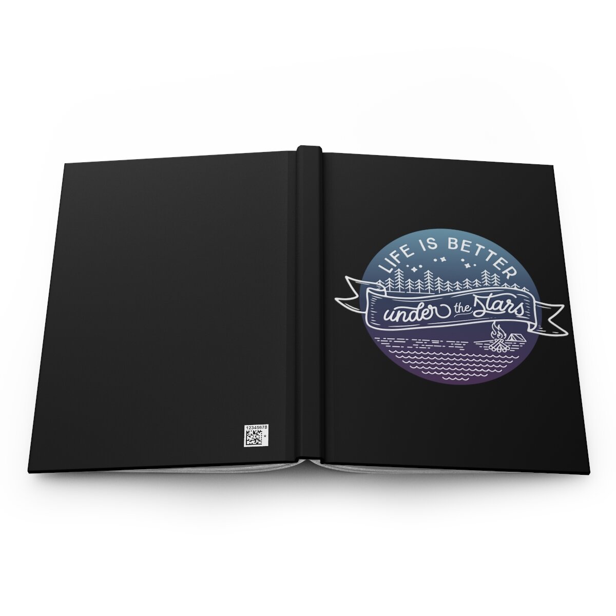 Hardcover Journal with Life is Better Under the Stars Design