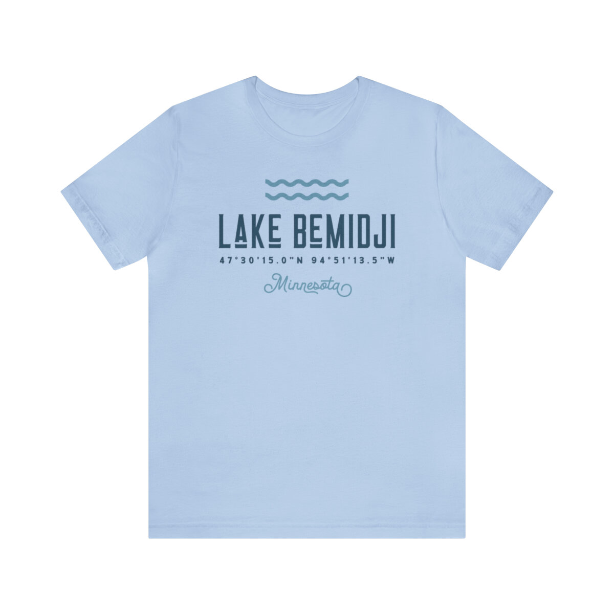 Lake Bemidji Coordinates Unisex Jersey Short Sleeve Tee