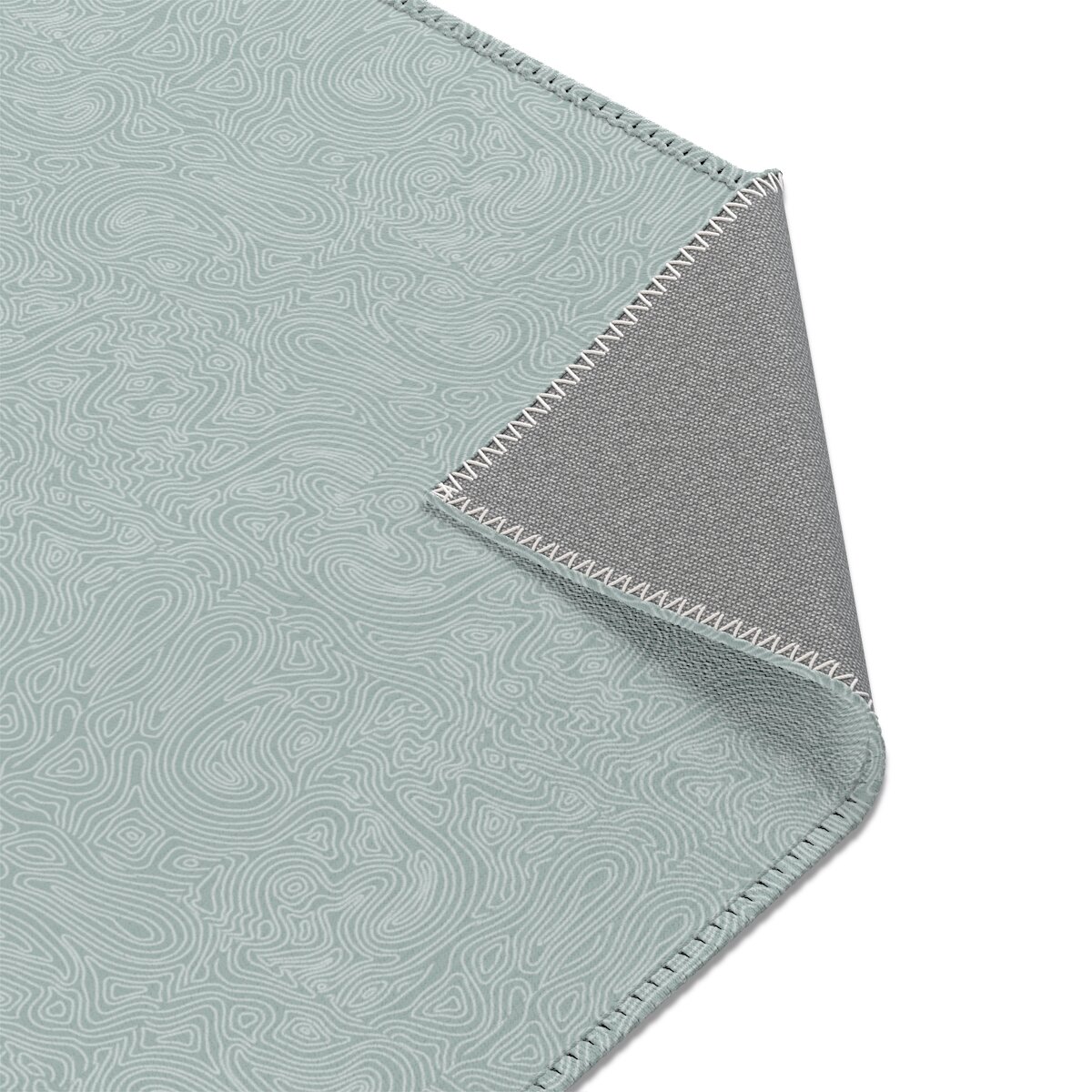 Lake Topography Map Area Rugs in Sage Color