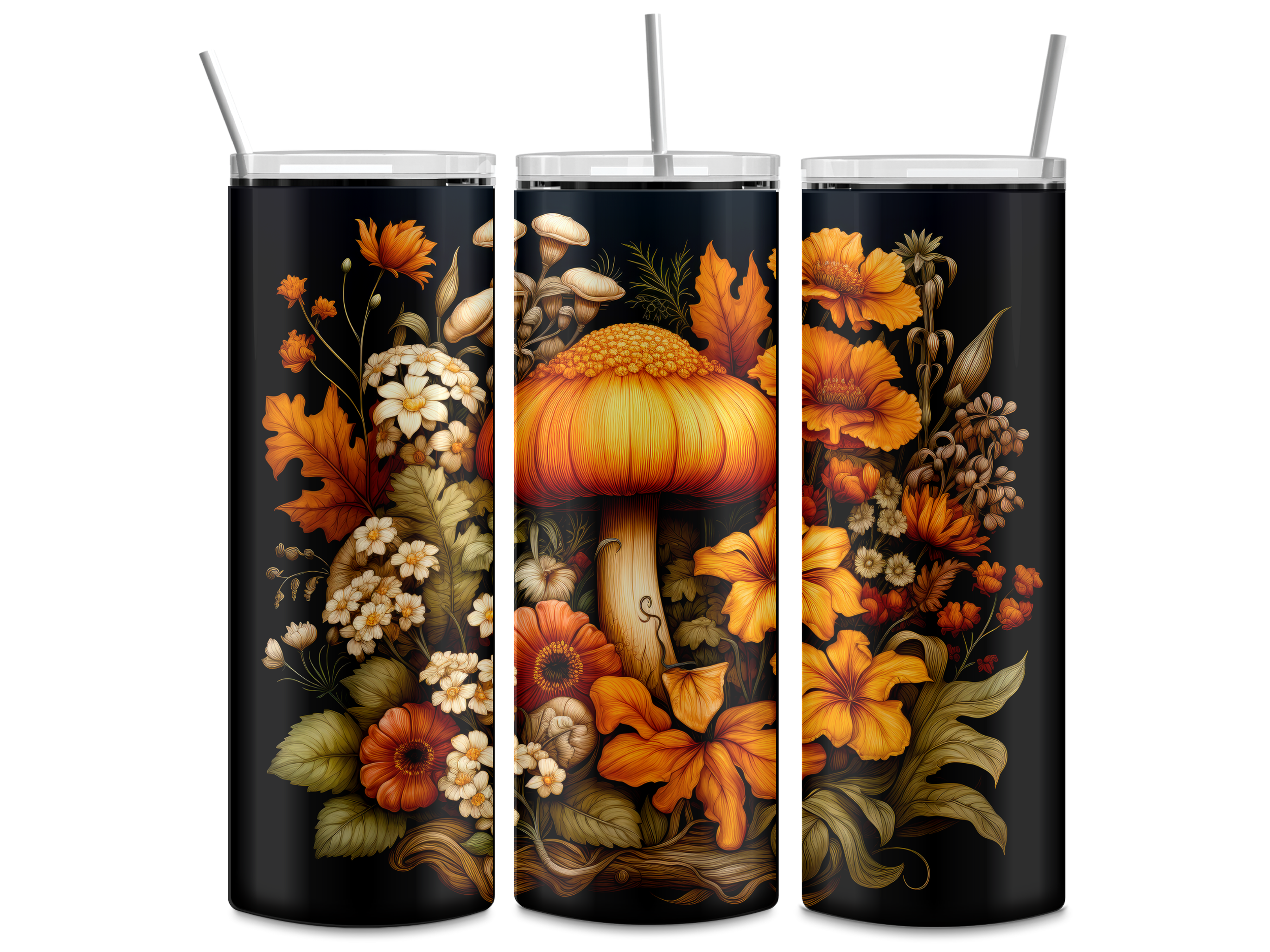 Mushrooms Fall Flowers