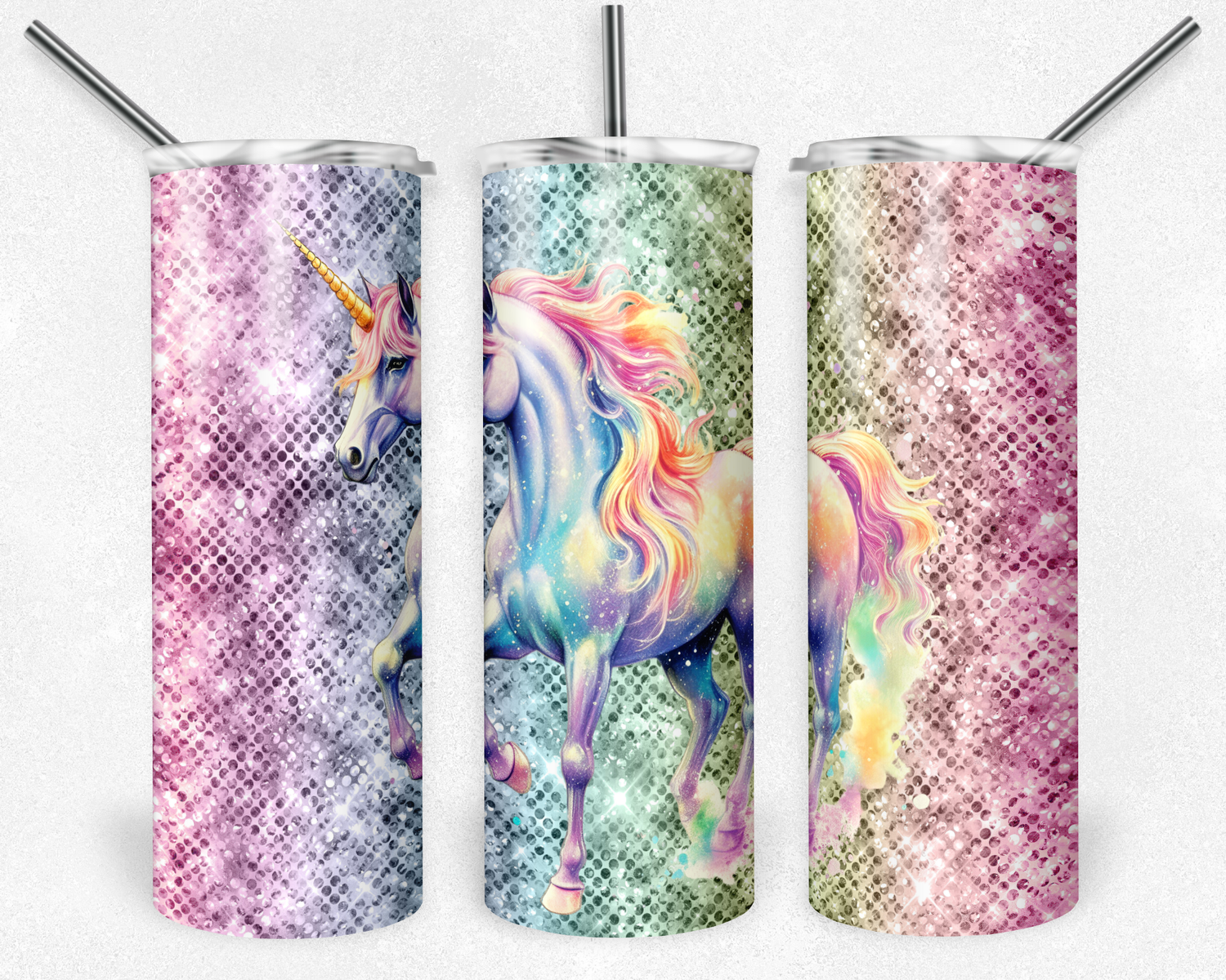 Unicorn Rainbow  H C Tumblers