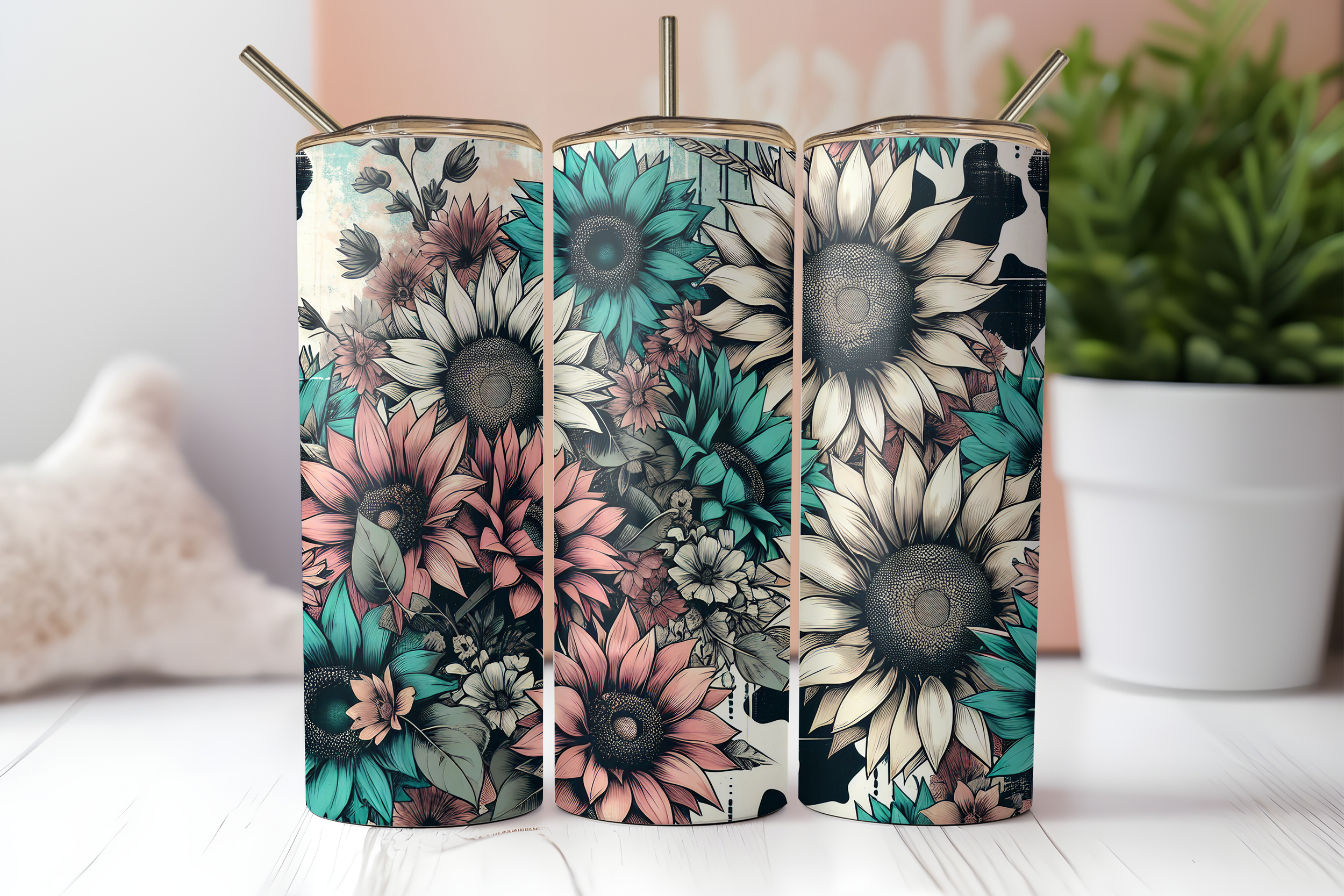 Teal Daisy Cow Print_FlowerPlants-20mockupfile.png