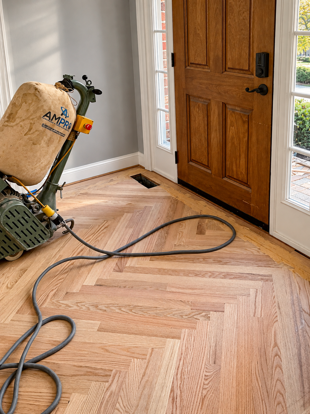 2.25" Red Oak Herringbone Entryway