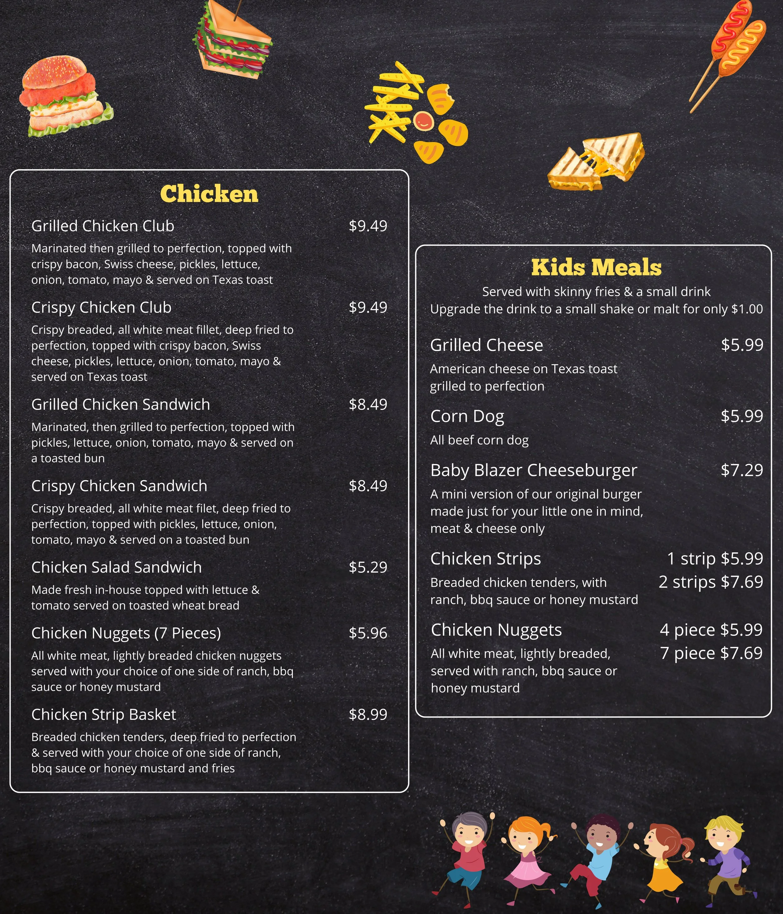 View Full Menu — Blazer's Restaurant