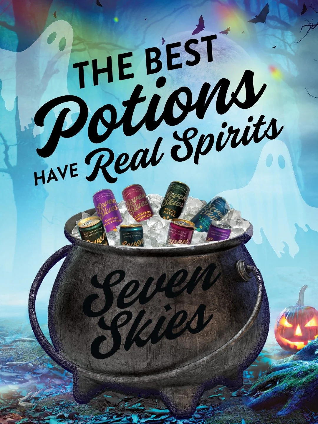 β¨ The best potions have real spirits... β¨ 
No tricks here — just real cocktails, crafted to perfection and ready to pour. πΈπ«
#SevenSkies #RealSpirits #HalloweenCocktails #AllFlavorNoFizz #SpookySzn