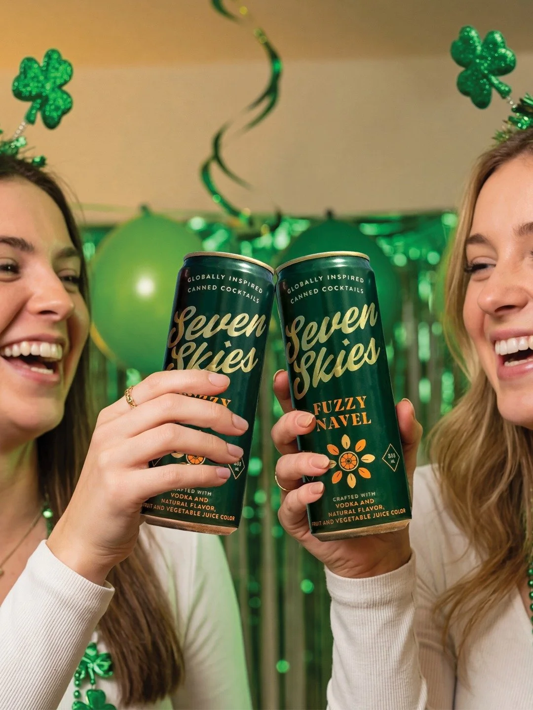 A little luck and a lot of flavor 🍀🥂

Inspired by the classic Fuzzy Navel &mdash; the iconic blend of peach and bright citrus &mdash; our Seven Skies version brings those sweet, sunny flavors together in one perfectly balanced sip. This weekend, we