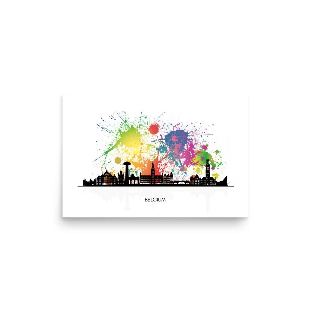 Skyline Colour Splash 18"x 12" - Belgium