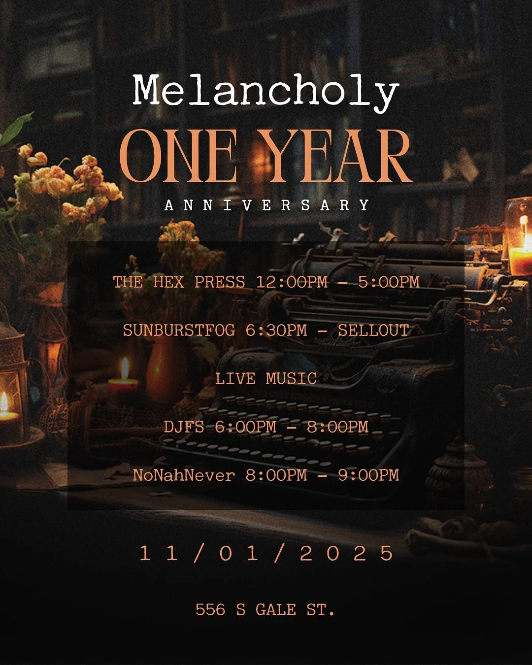 SATURDAY! We turn one you guys 🥲 
It’s been such a wonderful year and we can’t wait to celebrate with you! 
12:00PM - 5:00PM @thehexpressprinting will be block printing our logo! Shirts, sweatshirts, and tank tops will be available for