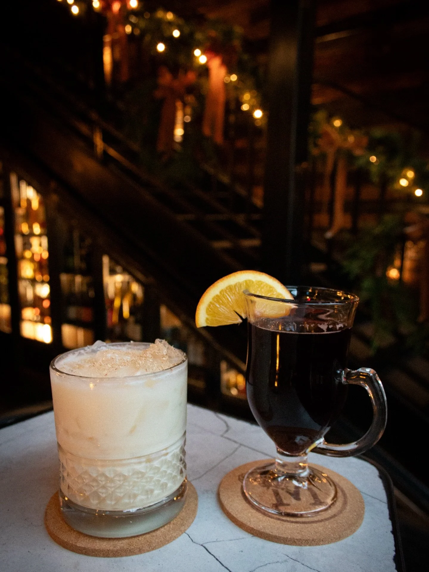 The bar is filled with holiday cheer &amp; our holiday cocktail menu is here! We&rsquo;ve got Natalie&rsquo;s Famous Nog, Mulled Wine, &amp; more lovely drinks that&rsquo;ll get you in the holiday spirit. ✨ 

Come see us this weekend! 
Friday 4:00PM 