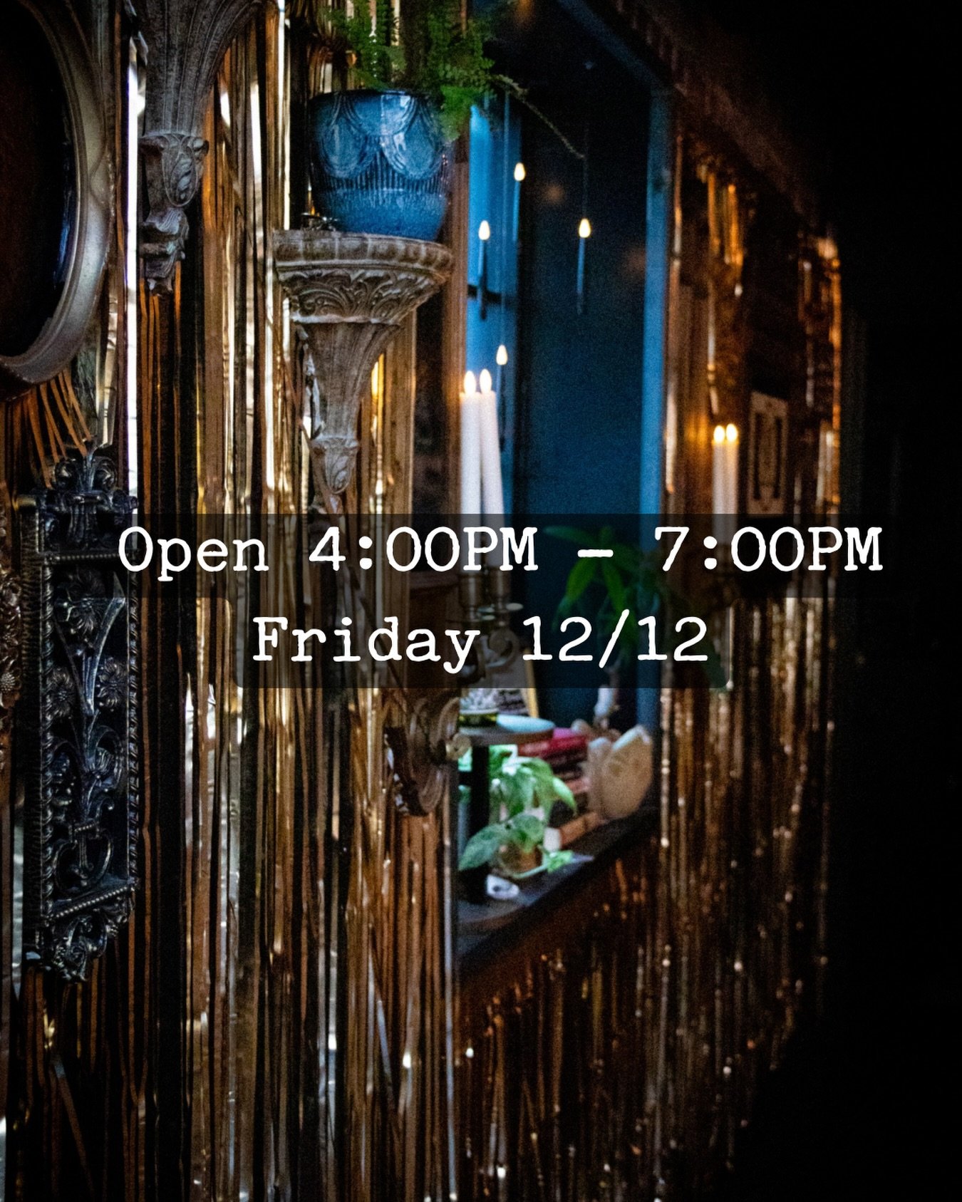 We&rsquo;ll be closing early tonight for a private event. Join us between 4:00PM - 7:00PM for all your Melancholy needs!