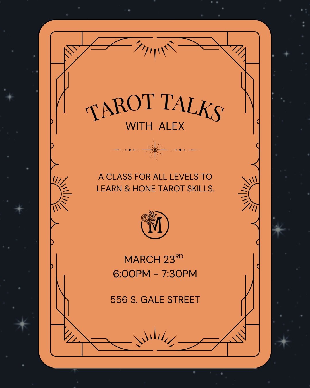 Ever wanted to learn to read tarot, but aren&rsquo;t sure where to start? We have just the thing! 3/23 Join us at 6:00PM for a Tarot Class hosted by Alex from Lighthouse Guidance! The Class will cover tarot fundamentals, deck structure, how to get st