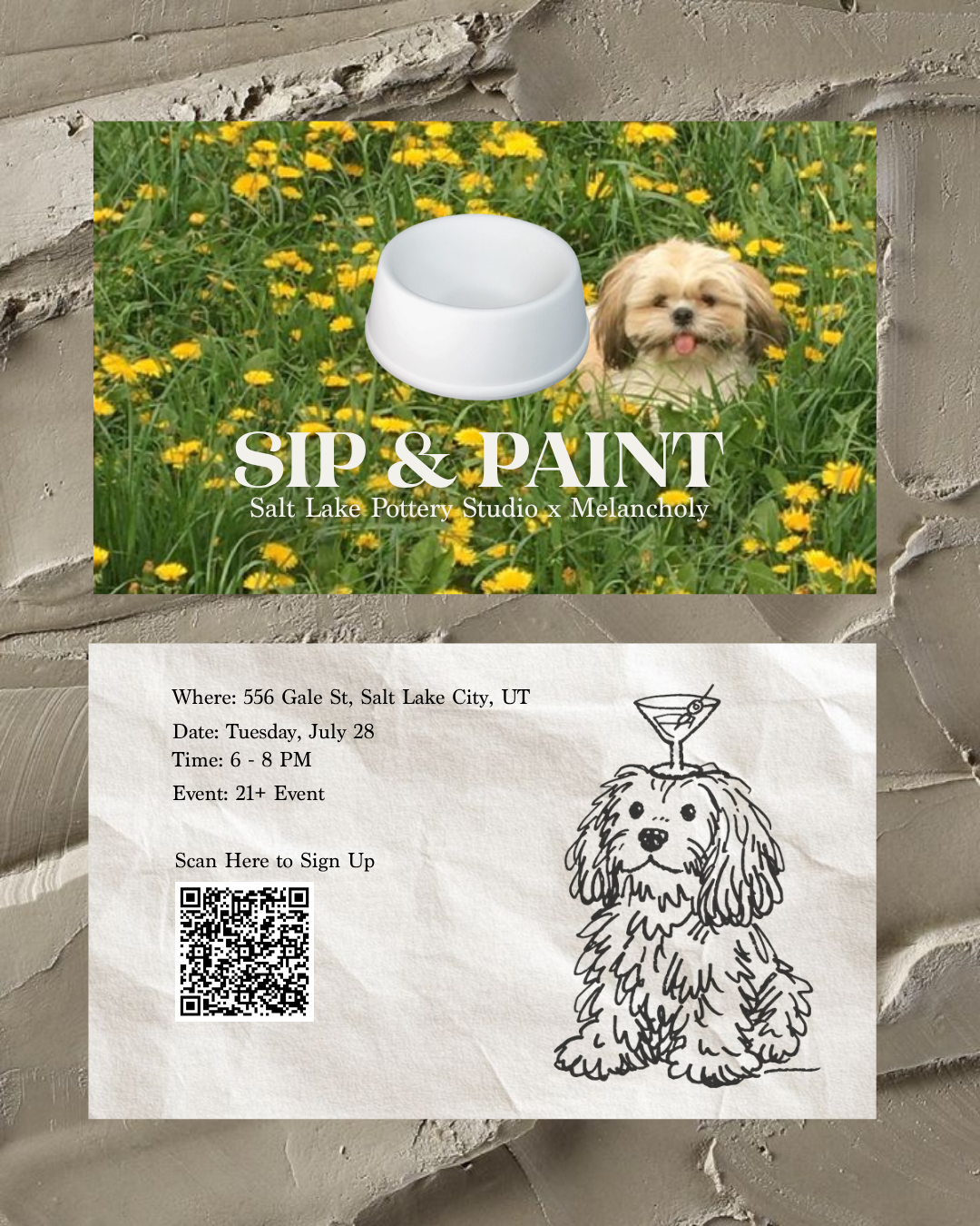 Sip & Paint w/SLC Pottery Studio