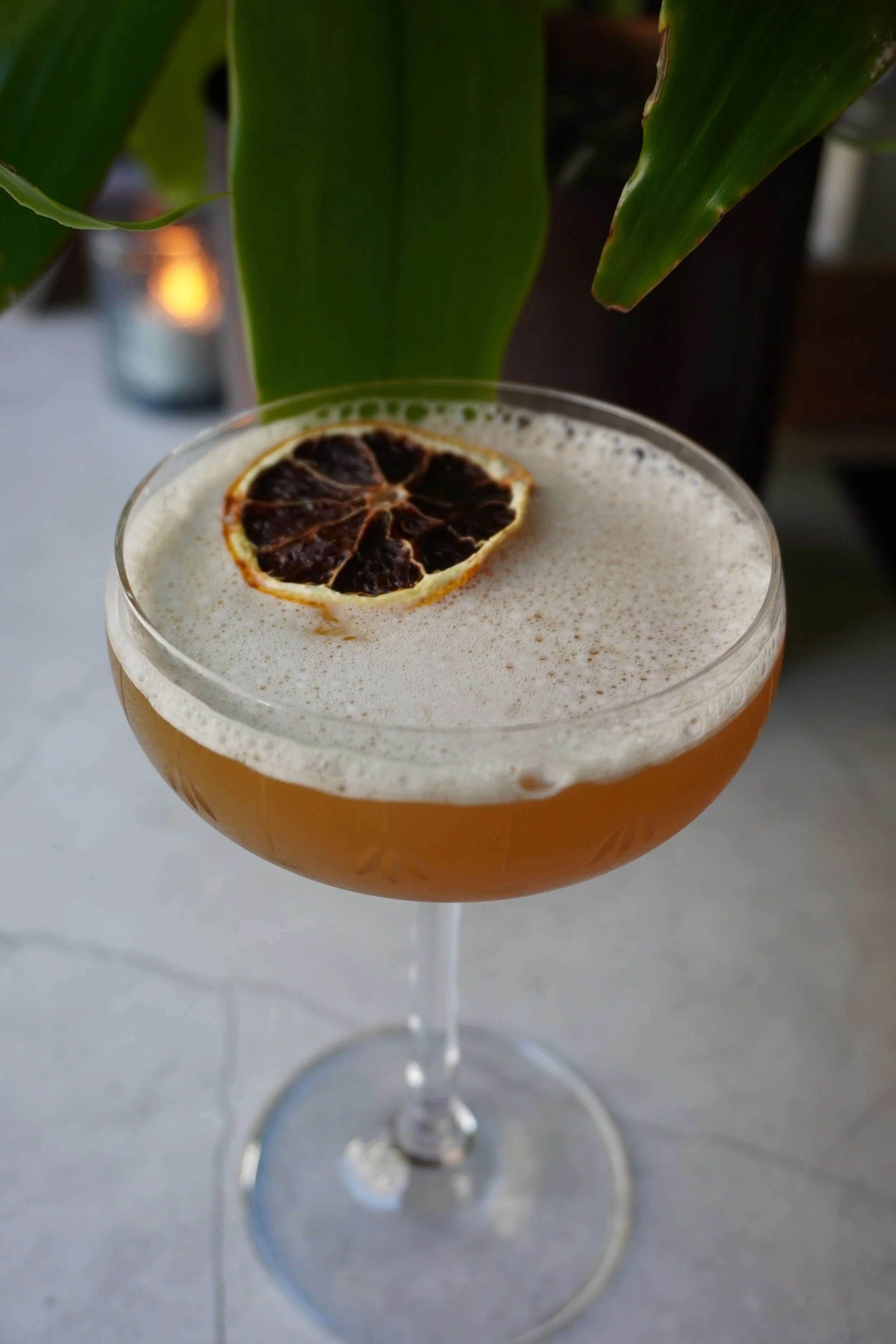 Seasonal cocktail at a bar in Salt Lake City, Utah