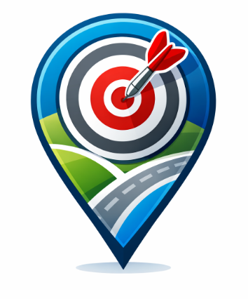 Local map pin icon representing targeted event rental services and delivery for the Avalon of Fishers neighborhood.