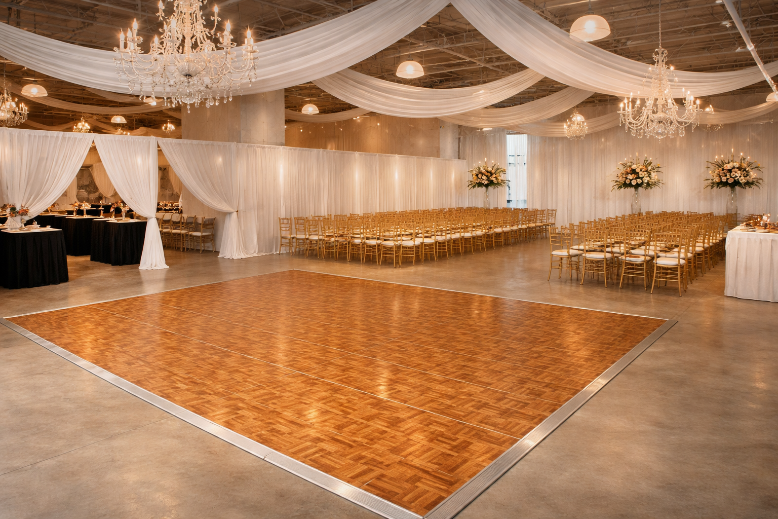 Indianapolis Wooden Oak Dance Floor Rental