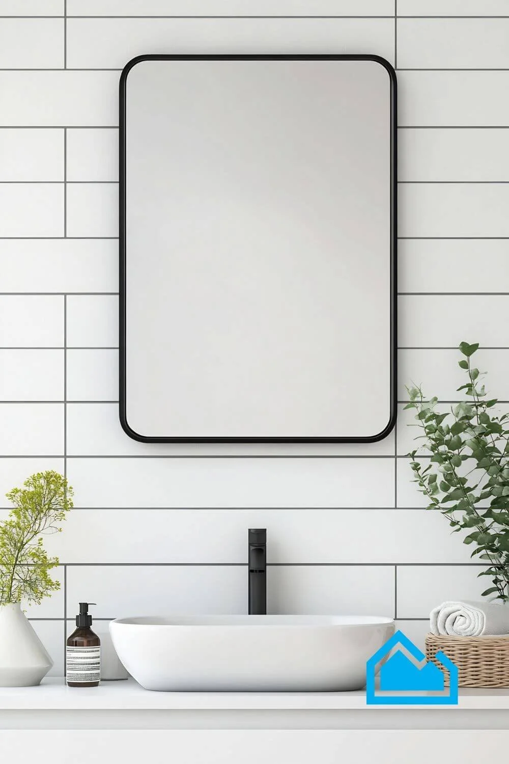 Guest Bathroom Vanity, Sink, & Mirror