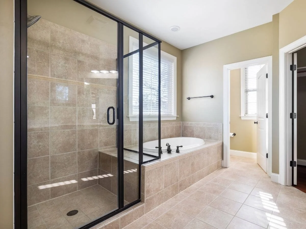 Matte Black Framed Shower Door