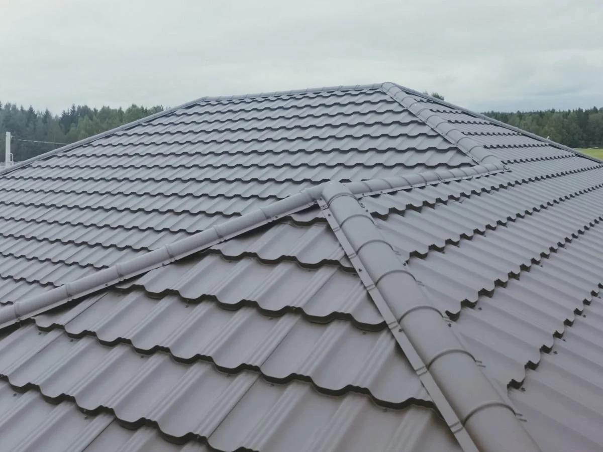 Metal Shingle Roof Close-Up