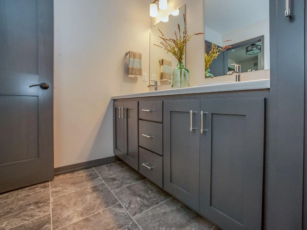 Porcelain Tile Bathroom Flooring - Stone Look