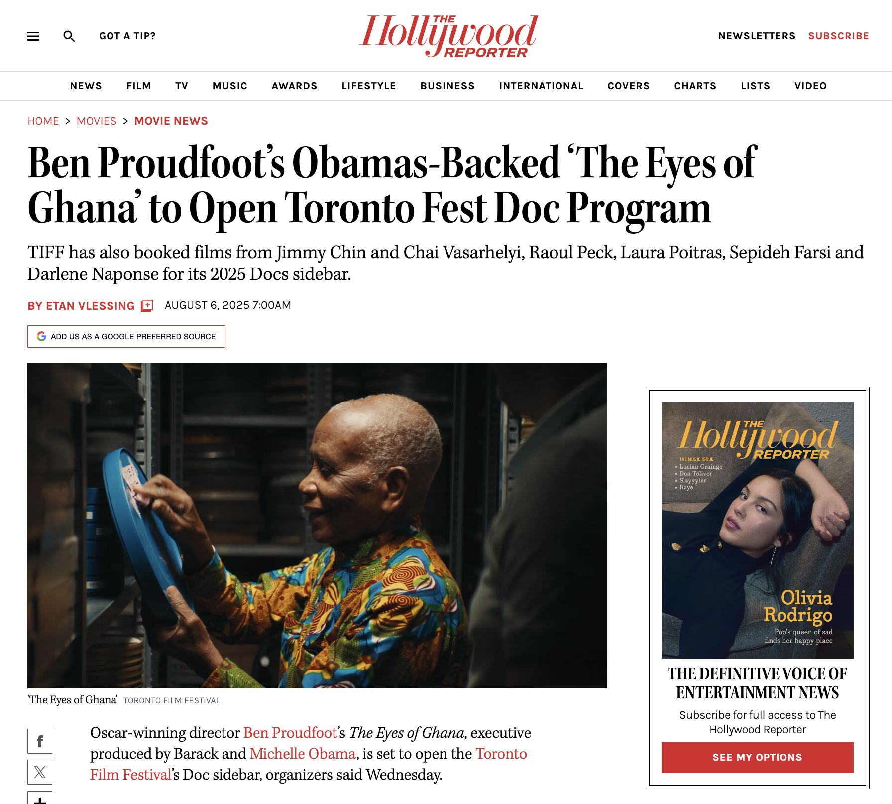 Eyes of Ghana – Hollywood Reporter