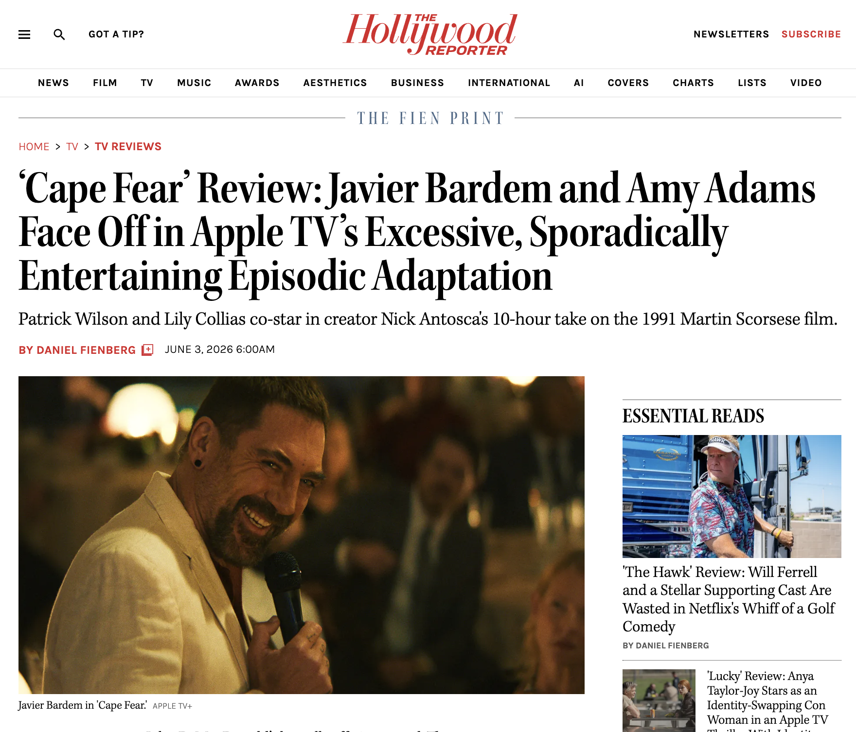 Hollywood Reporter – Cape Fear 