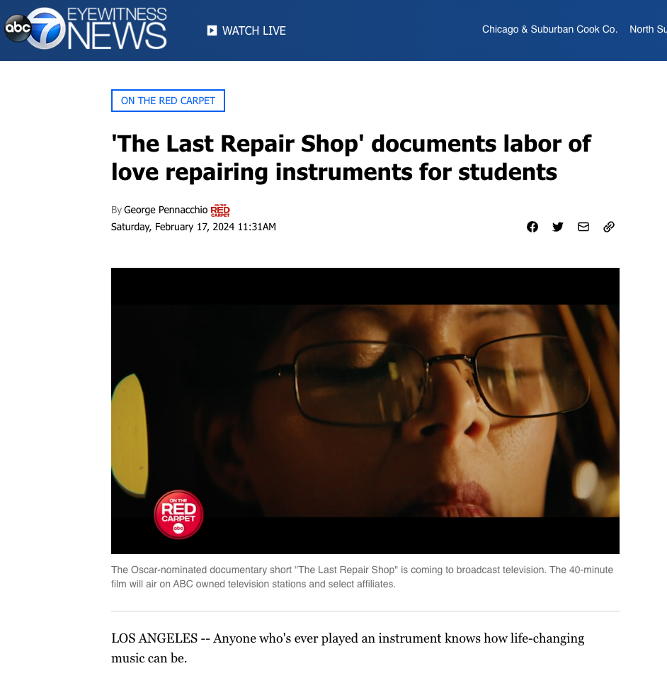 ABC 7 News – The Last Repair Shop