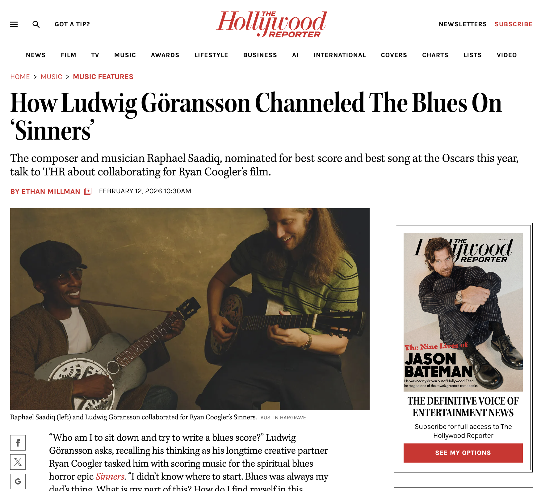 Hollywood Reporter – Ludwig, Sinners