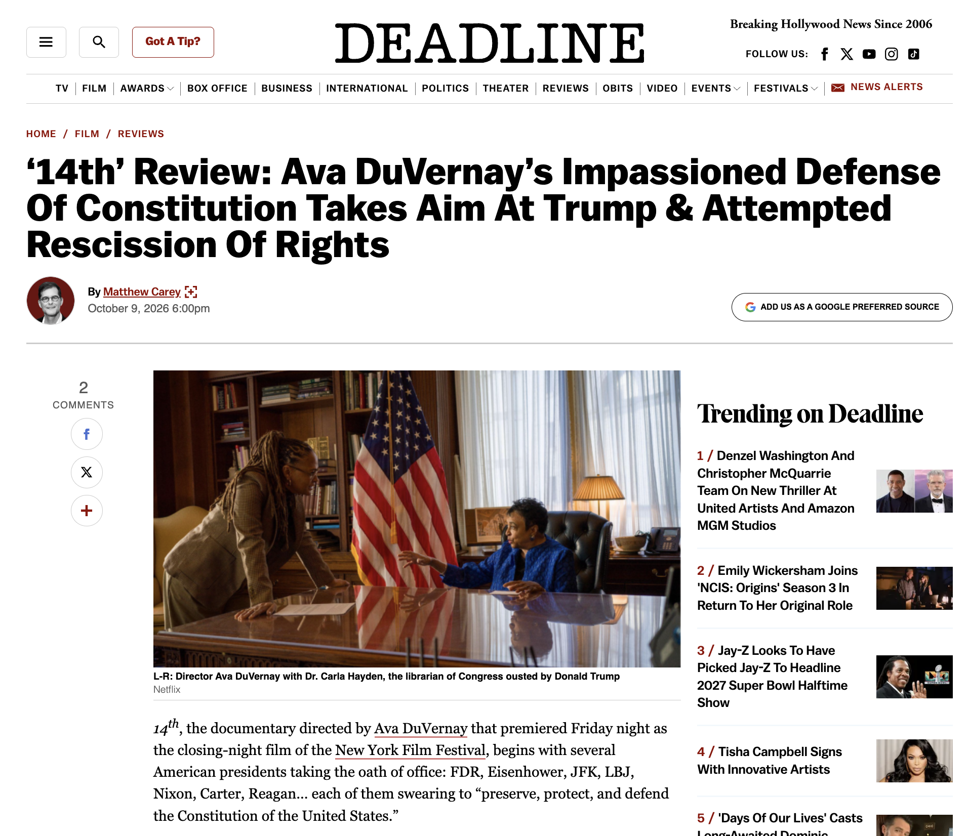 14th – Deadline