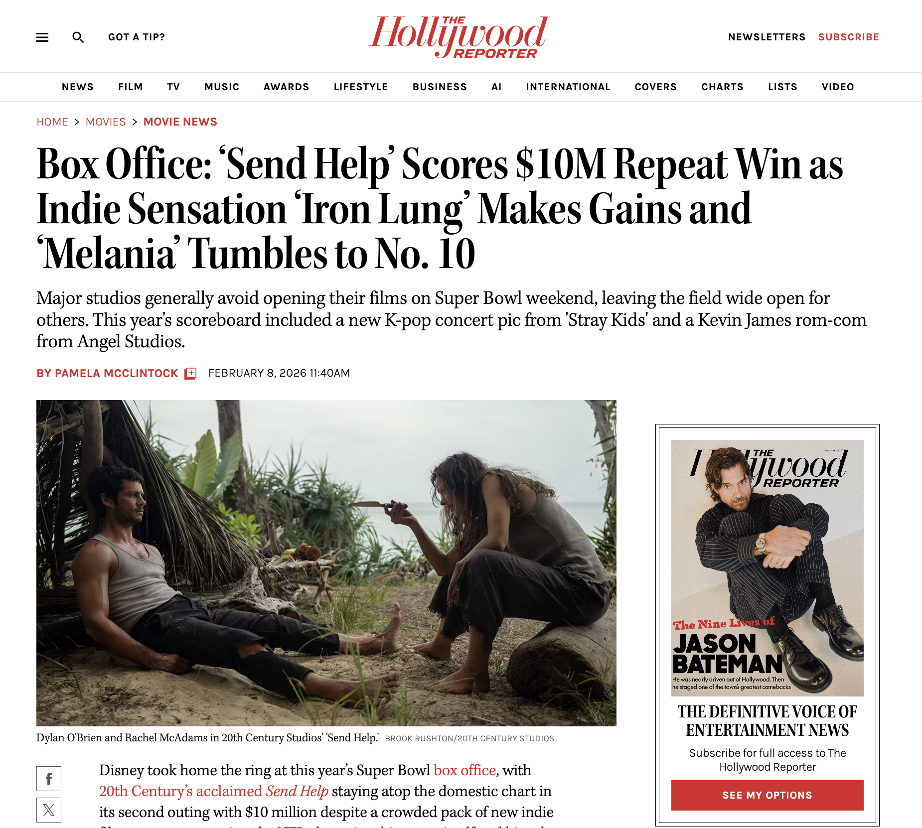 Hollywood Reporter – Send Help