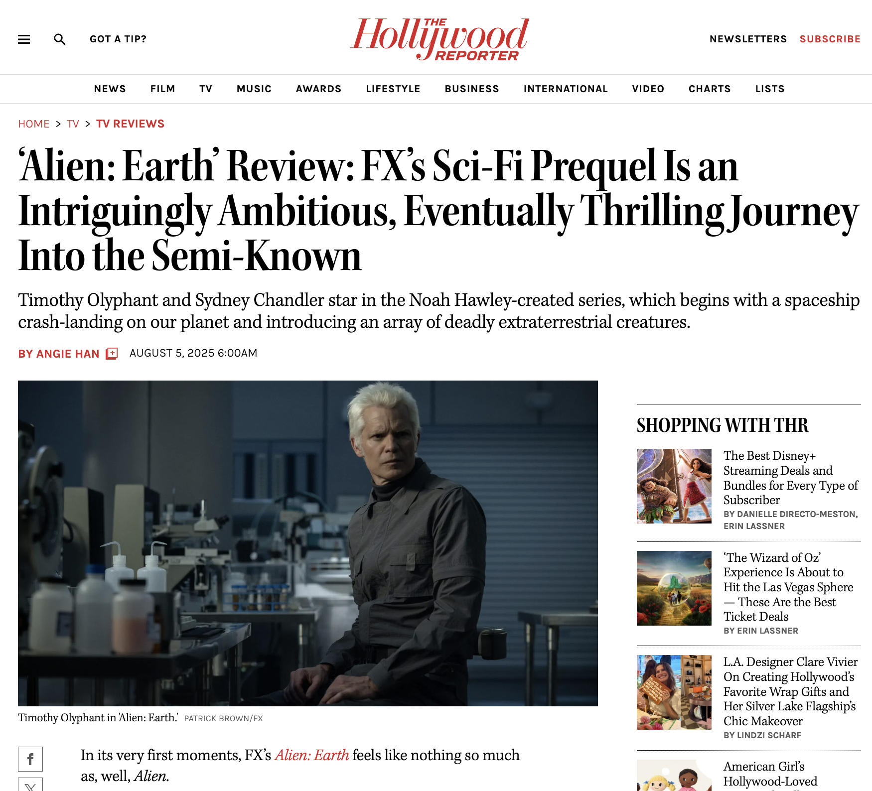 Hollywood Reporter – Alien Earth 